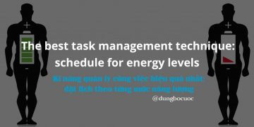 KĨ NĂNG QUẢN LÝ CÔNG VIỆC HIỆU QUẢ NHẤT: ĐẶT LỊCH THEO TỪNG MỨC NĂNG LƯỢNG